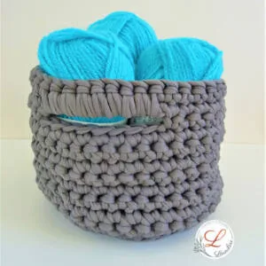 Panier de rangement au crochet, Fait main, Ecoresponsable, Surcyclage, Upcycling de Laurilou Création