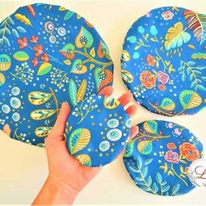 Charlotte à saladier en tissu imperméable lavable, Fait main, Ecoresponsable par Laurilou création