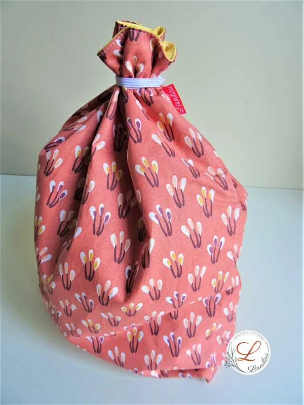 Sac à salades et légumes en tissu imperméable, Fait main, Ecoresponsable par Laurilou Création