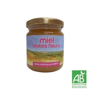 Miel toutes fleurs idéal pour vos petits déjeuners produit par Miel Larcoucelle