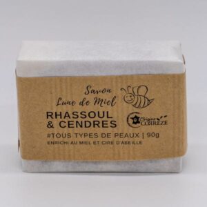 Savon au rhassoul et cendres naturel et artisanal pour peaux sensibles par Fabrique du Bois Vignaud