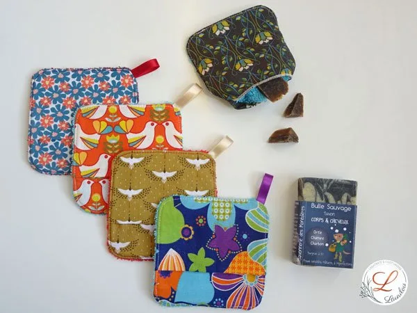 Gant pour utiliser les fins de savons, Fait main, Ecoresponsable par Laurilou Création