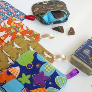 Gant pour utiliser les fins de savons, Fait main, Ecoresponsable par Laurilou Création