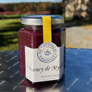 Chutney de myrtilles artisanal de Creuse 180g Myrtilles du Trimoulet, sans conservateur, fabrication artisanale