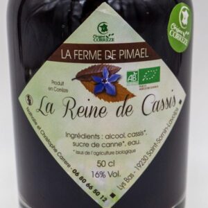 Reine de Cassis issue de l'agriculture biologique produite par la Ferme de Pimael