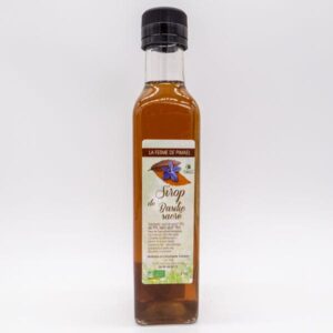 Sirop de basilic sacré issu de l'agriculture biologique produit par la Ferme de Pimael