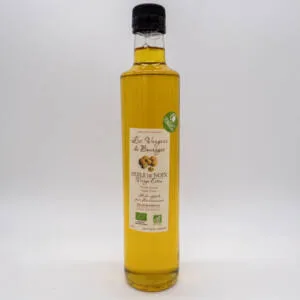 Huile de noix bio artisanal produite par Les Vergers de Bourèges en Corrèze à Meyssac