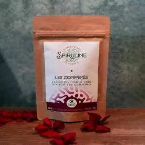 Spiruline Végan 200 comprimés produite de manière écologique par Aliment Terre Spiruline en Corrèze
