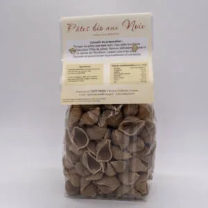 Pâtes bio au noix produit par Les Vergers de Bourèges et Tutti Pasta en Corrèze à Meyssac