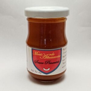 Sauce pimentée produite à partir de piment habanero par Moutarde Albussacoise à Albussac en Corrèze