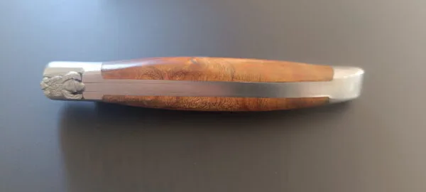 Couteau Laguiole L'Outil Gravé 12cm - Bois a la demande & Inox Satiné
