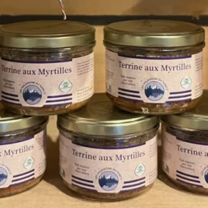 Terrine aux myrtilles artisanale Salaisons du Sancy 190g, myrtilles du Trimoulet 9%, sans conservateurs