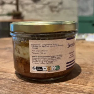 Terrine aux myrtilles artisanale Salaisons du Sancy 190g, myrtilles du Trimoulet 9%, sans conservateurs