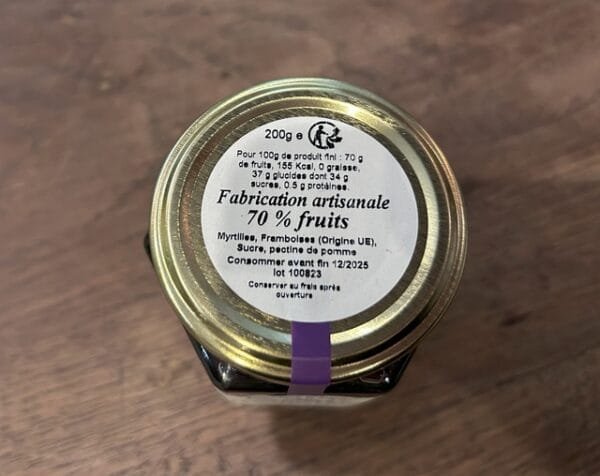 Confiture Artisanale Myrtille & Framboise 200g – Saveurs du Terroir Creusois – Image 2